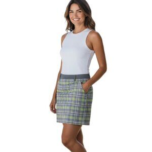 NWT NVO Golf Women's Caitie Tartan Plaid 18" Skirt/Skort Size 6